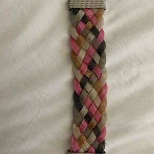 Black, Pink, Silver Cuff Bracelet